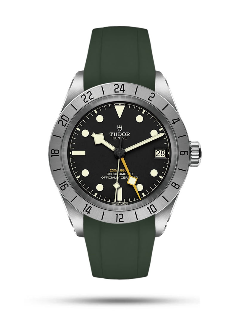 Integrated Rubber Strap For Black Bay Pro - Green