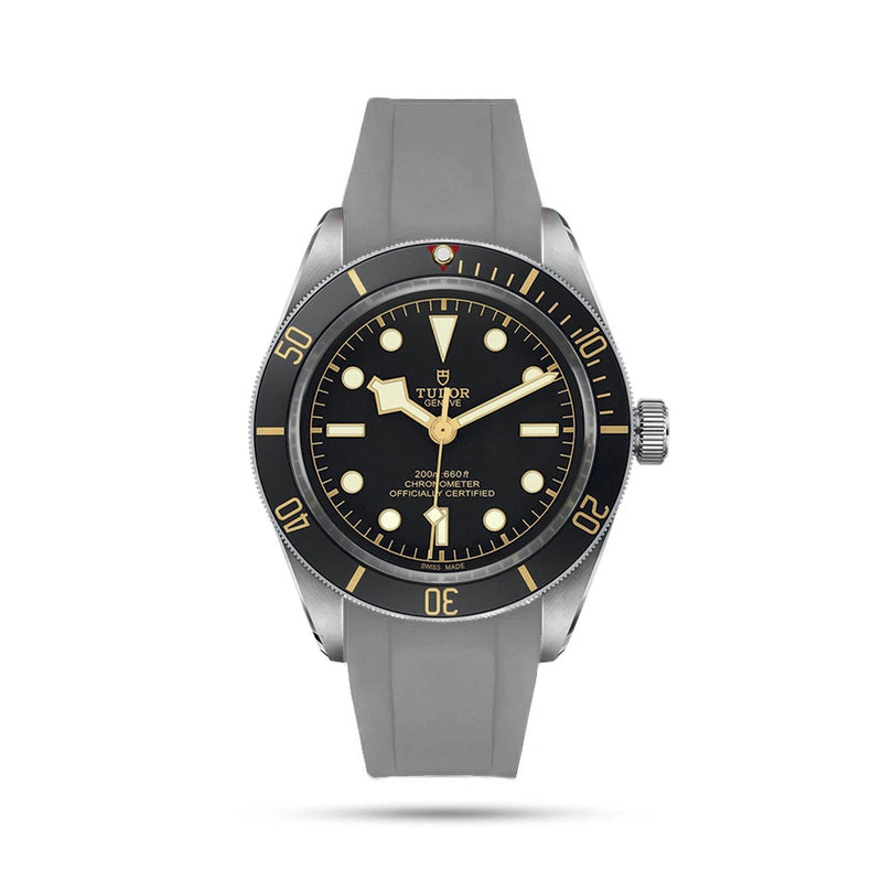Integrated Rubber Strap For Tudor Black Bay Fifty Eight- Gray