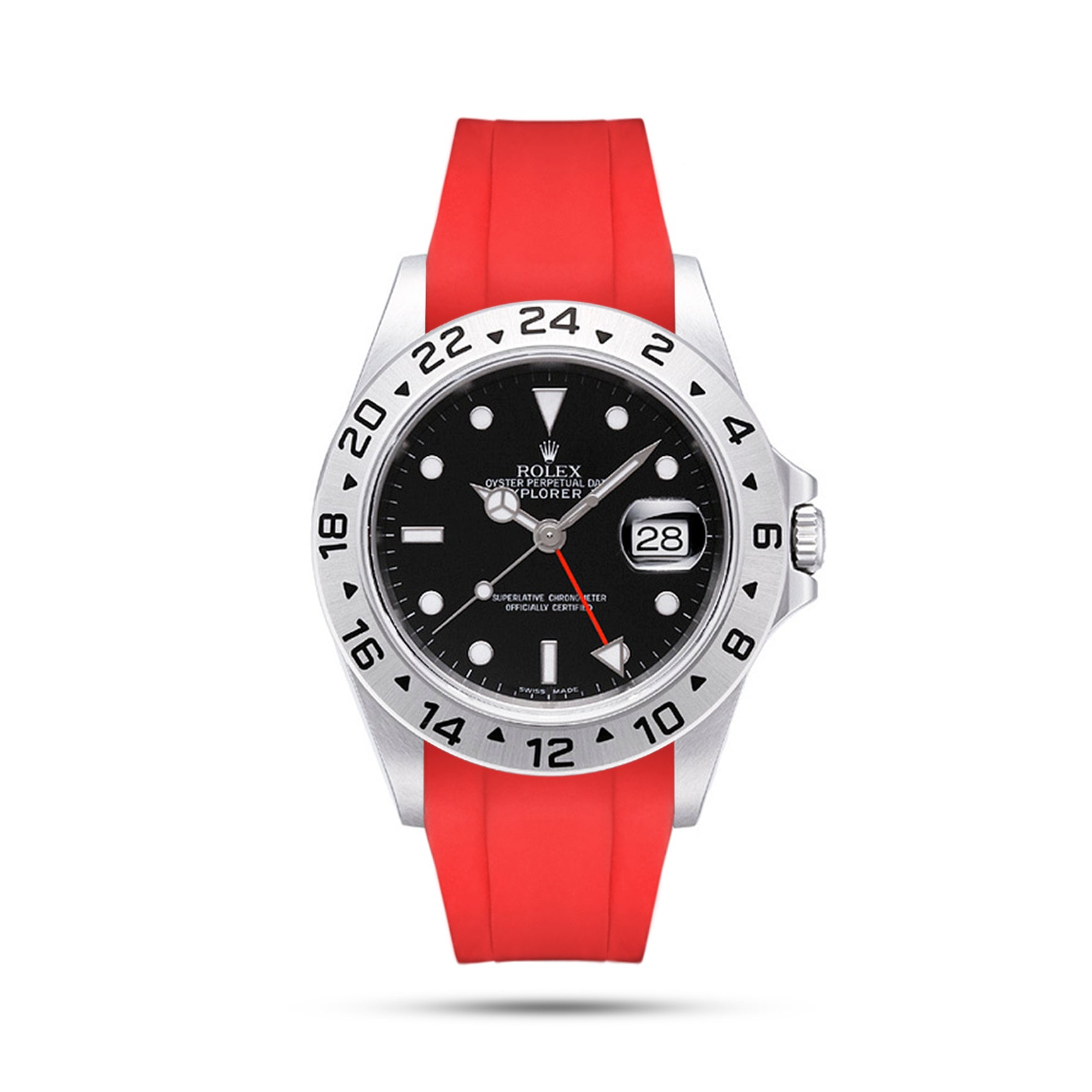 Explorer II with Red Rubber Strap