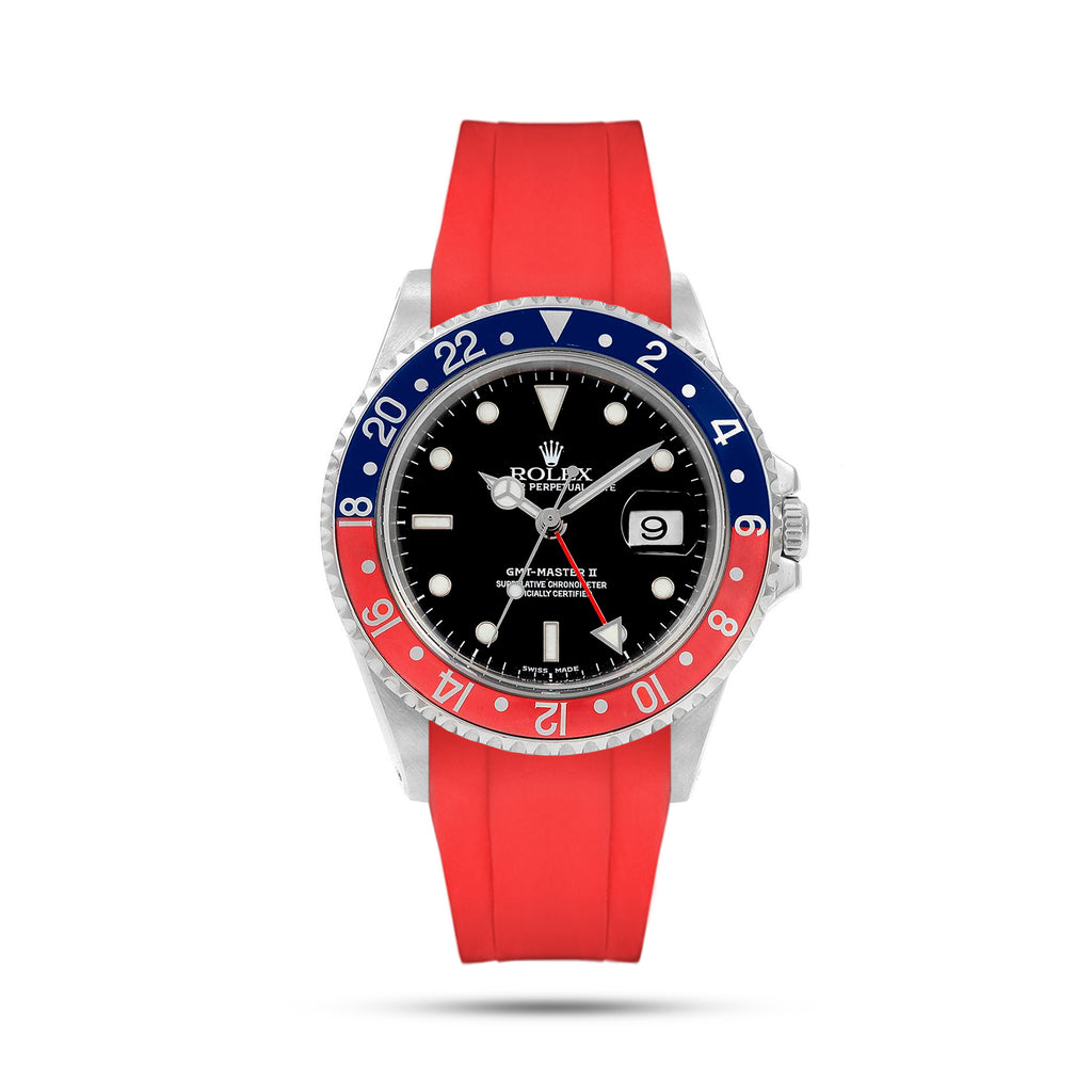 Rolex GMT Master II Red Rubber Strap Vanguard Straps