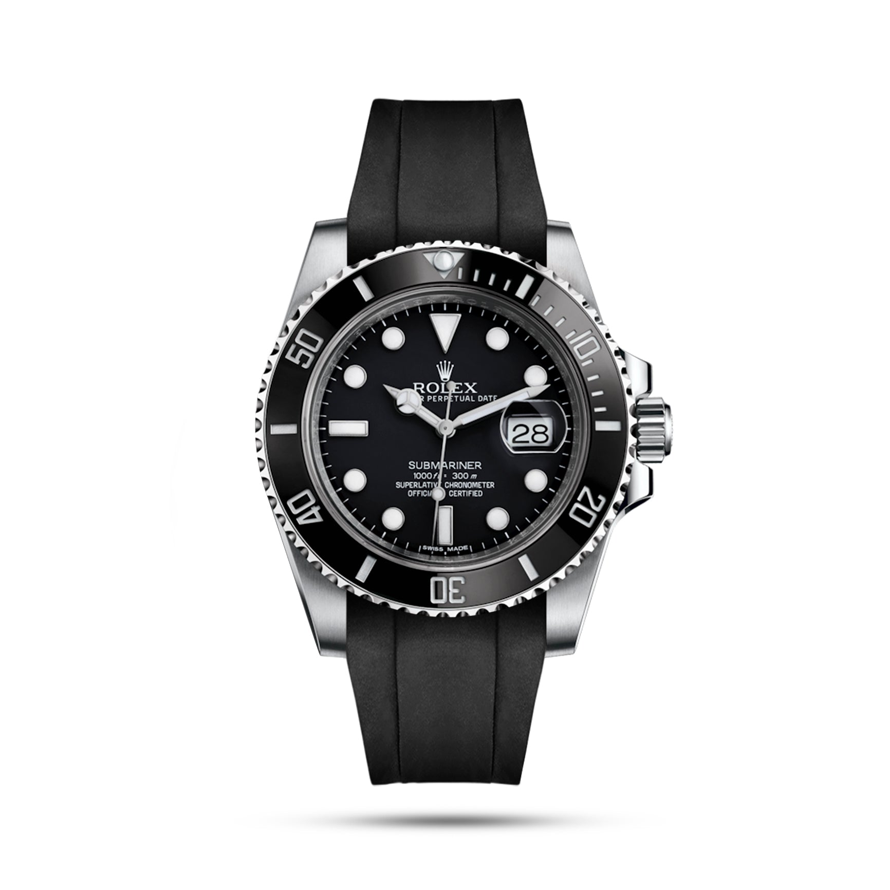 Rubber watch strap for rolex submariner Clearance