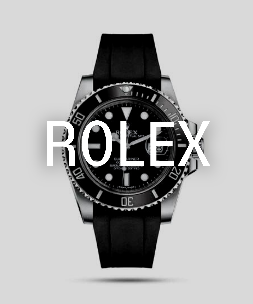 Rolex Watch with Black Strap