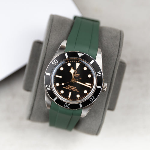 Integrated Rubber Strap For Black Bay 54 - Green