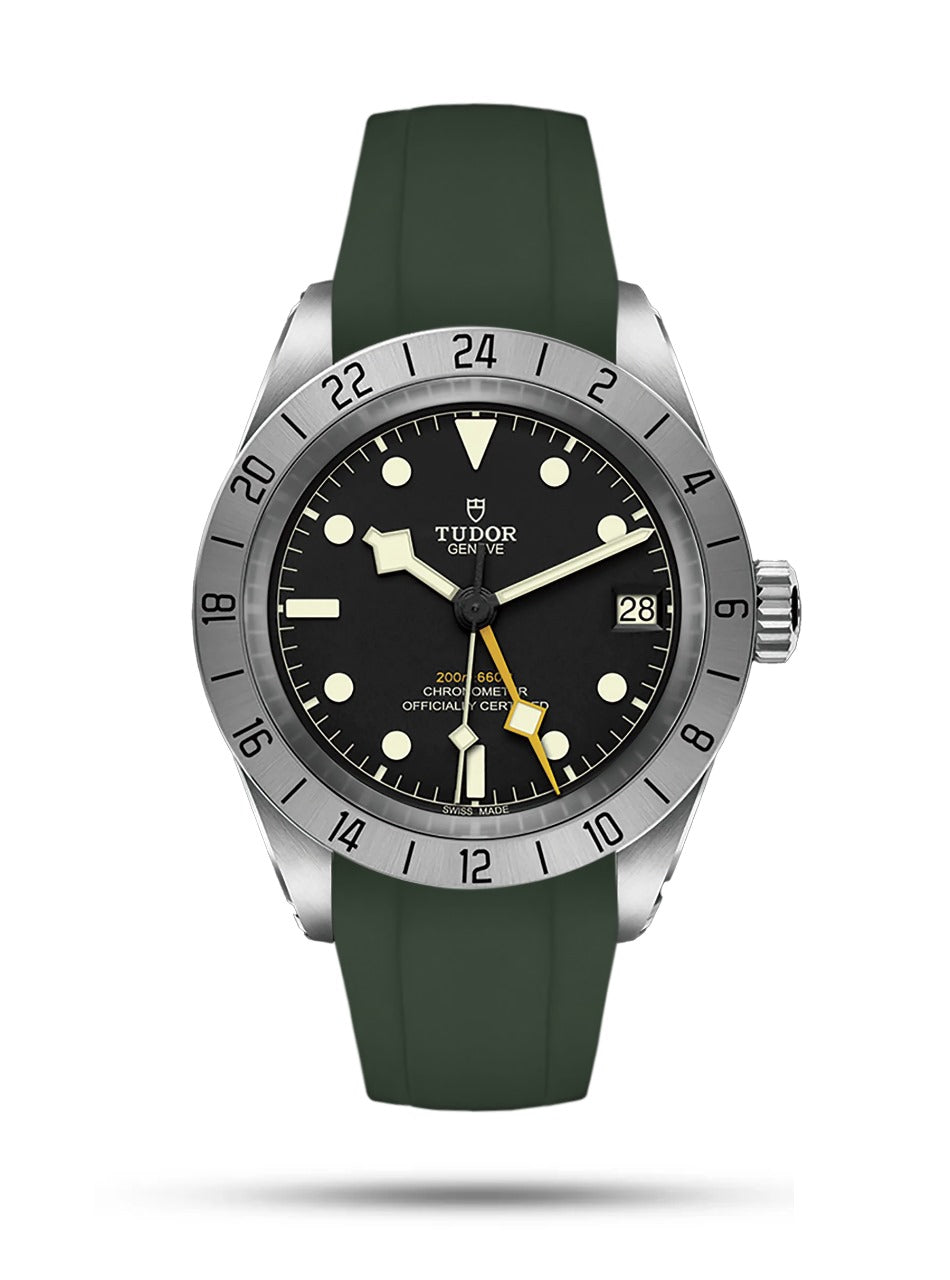 Integrated Green Rubber Strap For Black Bay Pro