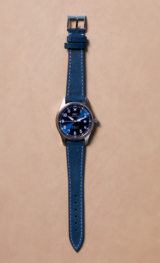 Watch with Blue Leather Strap