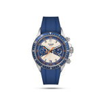 Integrated  Rubber Strap For Heritage Chrono - Blue