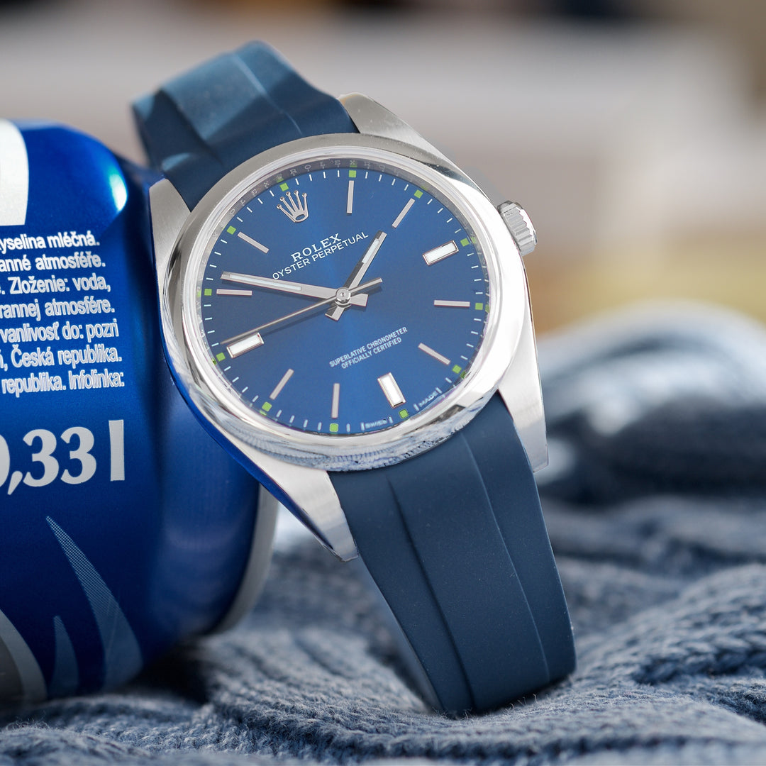 Oyster Perpetual 39mm with a Blue Strap