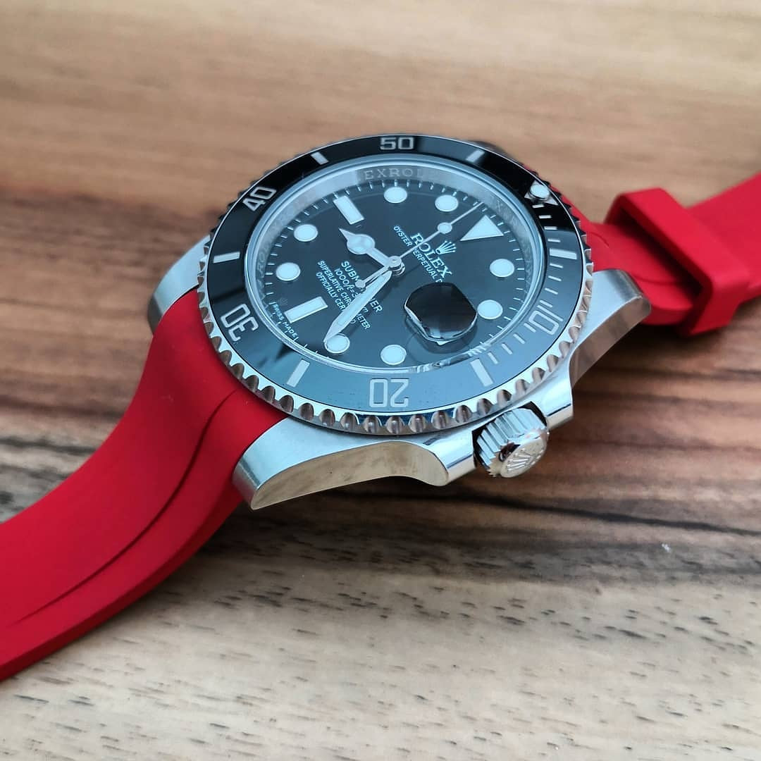 Rolex Submariner with Red Strap
