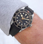 Integrated Rubber Strap For Tudor Black Bay Fifty Eight- Black