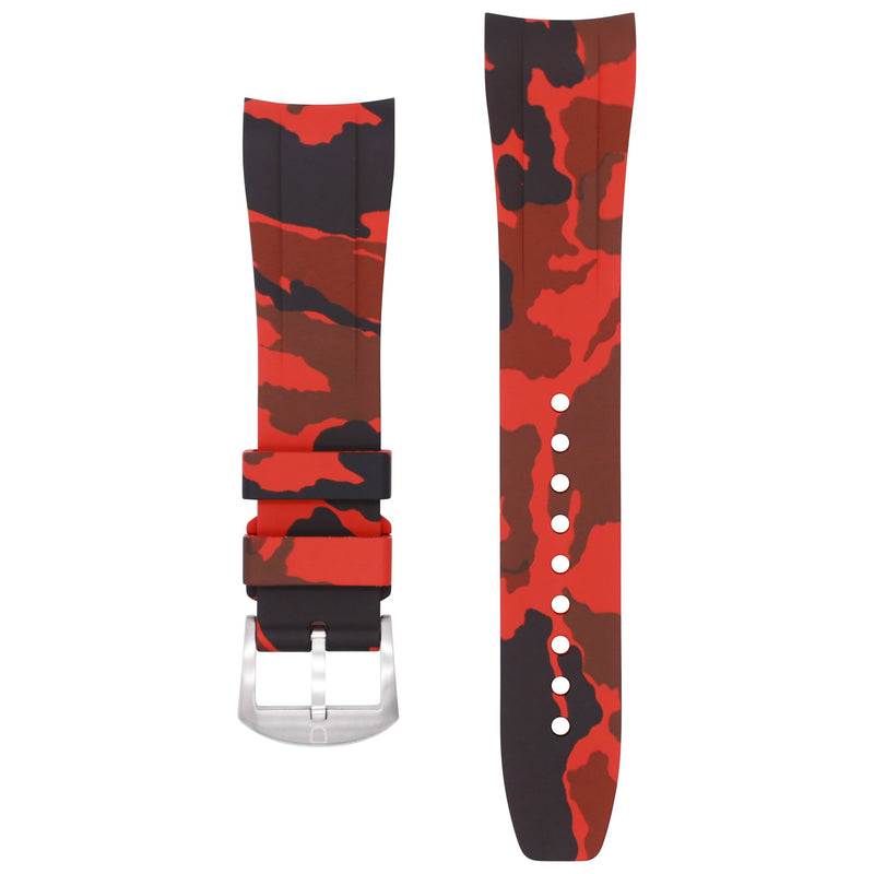 Red Camo Rubber Strap for Submariner