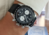 Integrated Rubber Strap For Heritage Chrono - Black