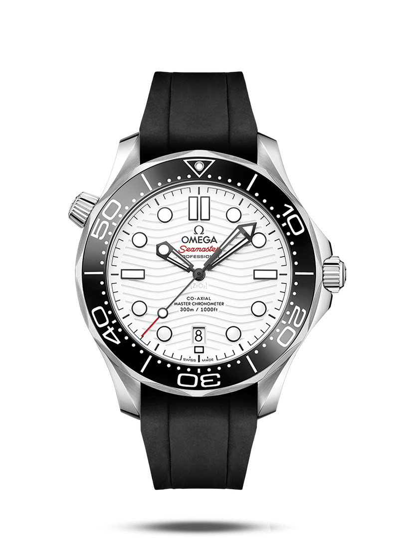 Integrated Rubber Strap for Omega Seamaster Professional - Black