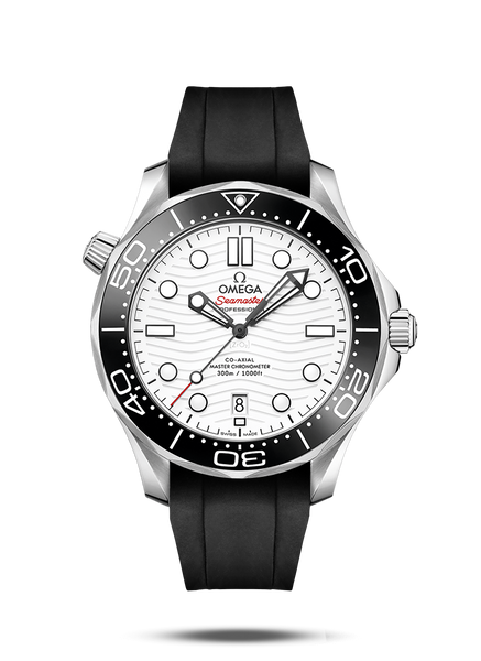 Integrated Rubber Strap for Omega Seamaster Professional Black