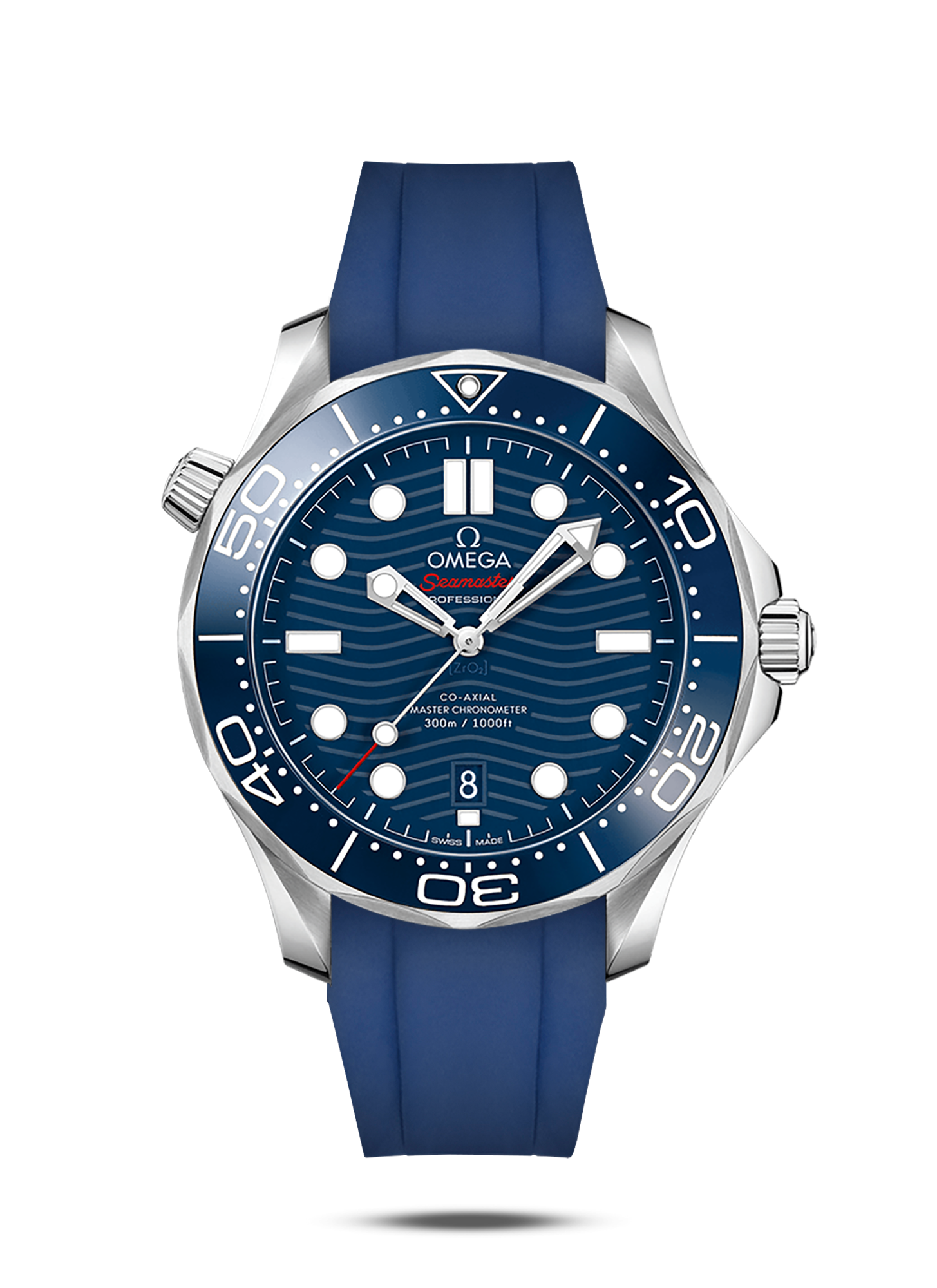 Blue Rubber Strap for Omega Seamaster Professional 