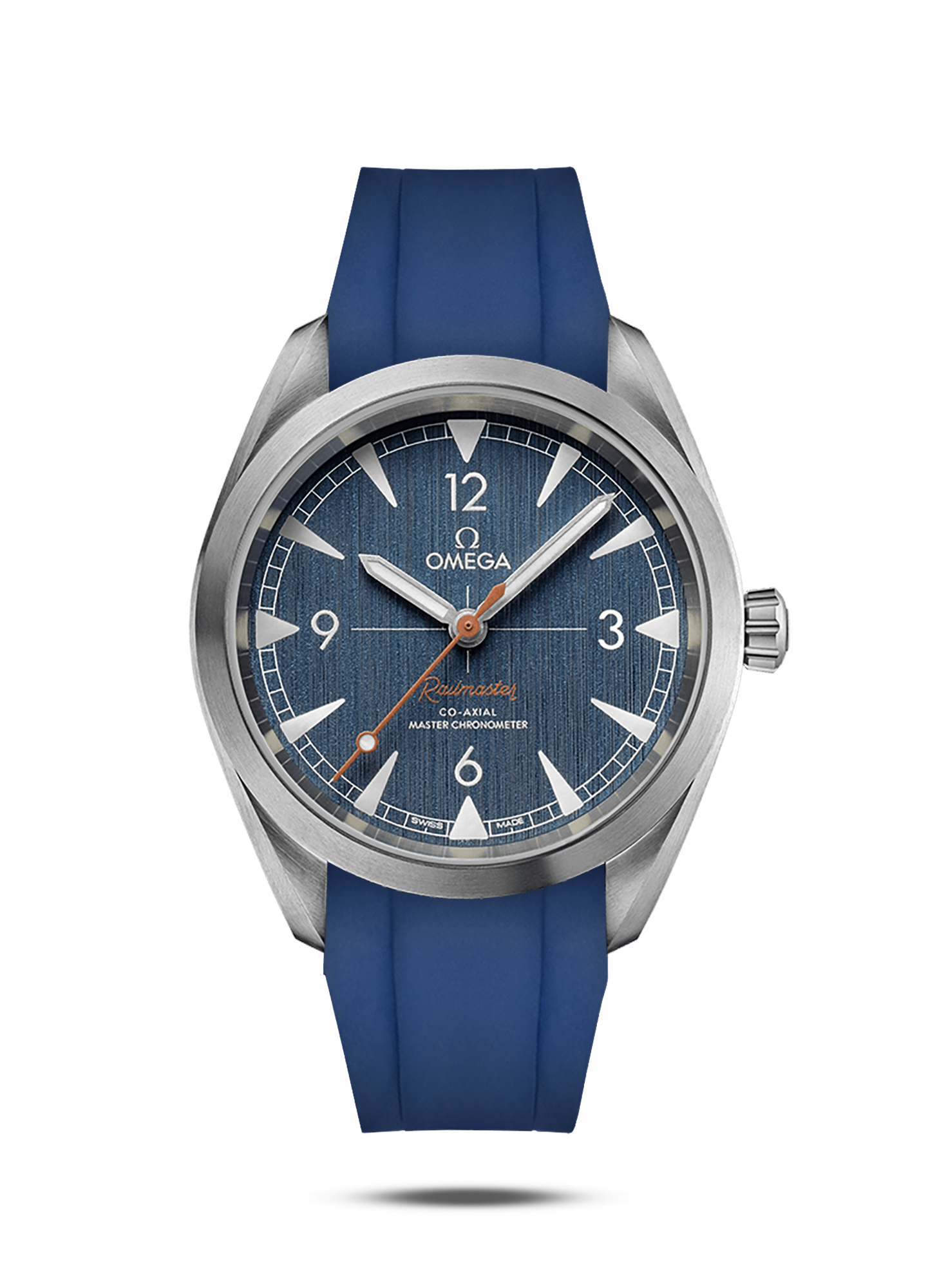 Blue Rubber Strap for Omega Railmaster