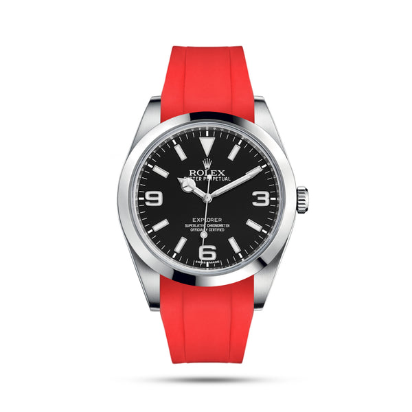 Rolex Explorer Red Rubber Strap Vanguard Specialty Straps Vanguard Straps