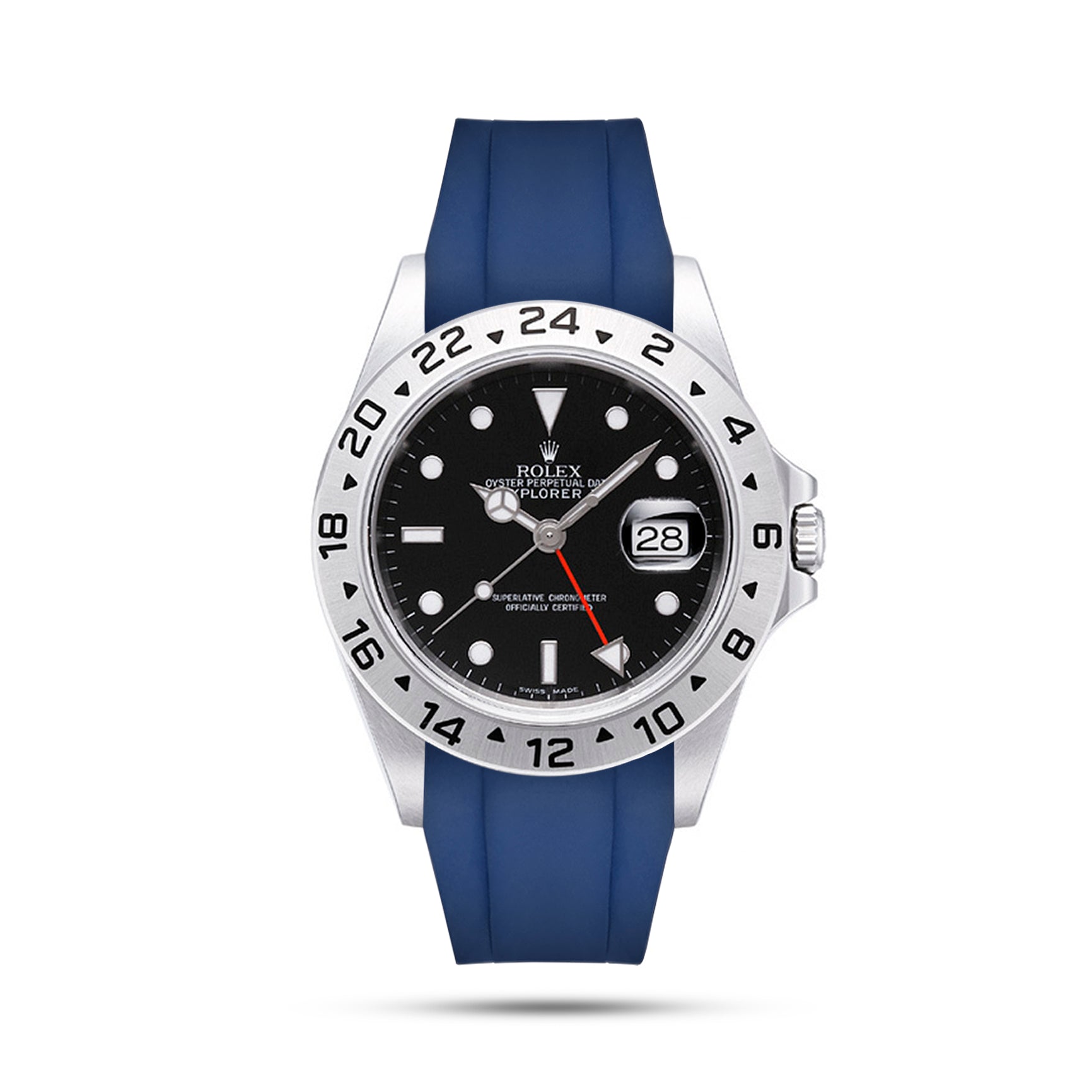 Explorer Ii Polar Leather Strap Blue Explorer Polar Rolex Integrated