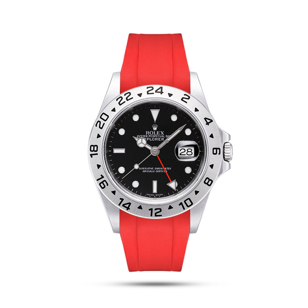 Explorer II with Red Rubber Strap 