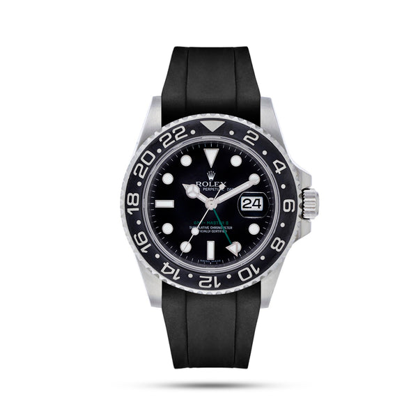 Rolex gmt black rubber strap sales