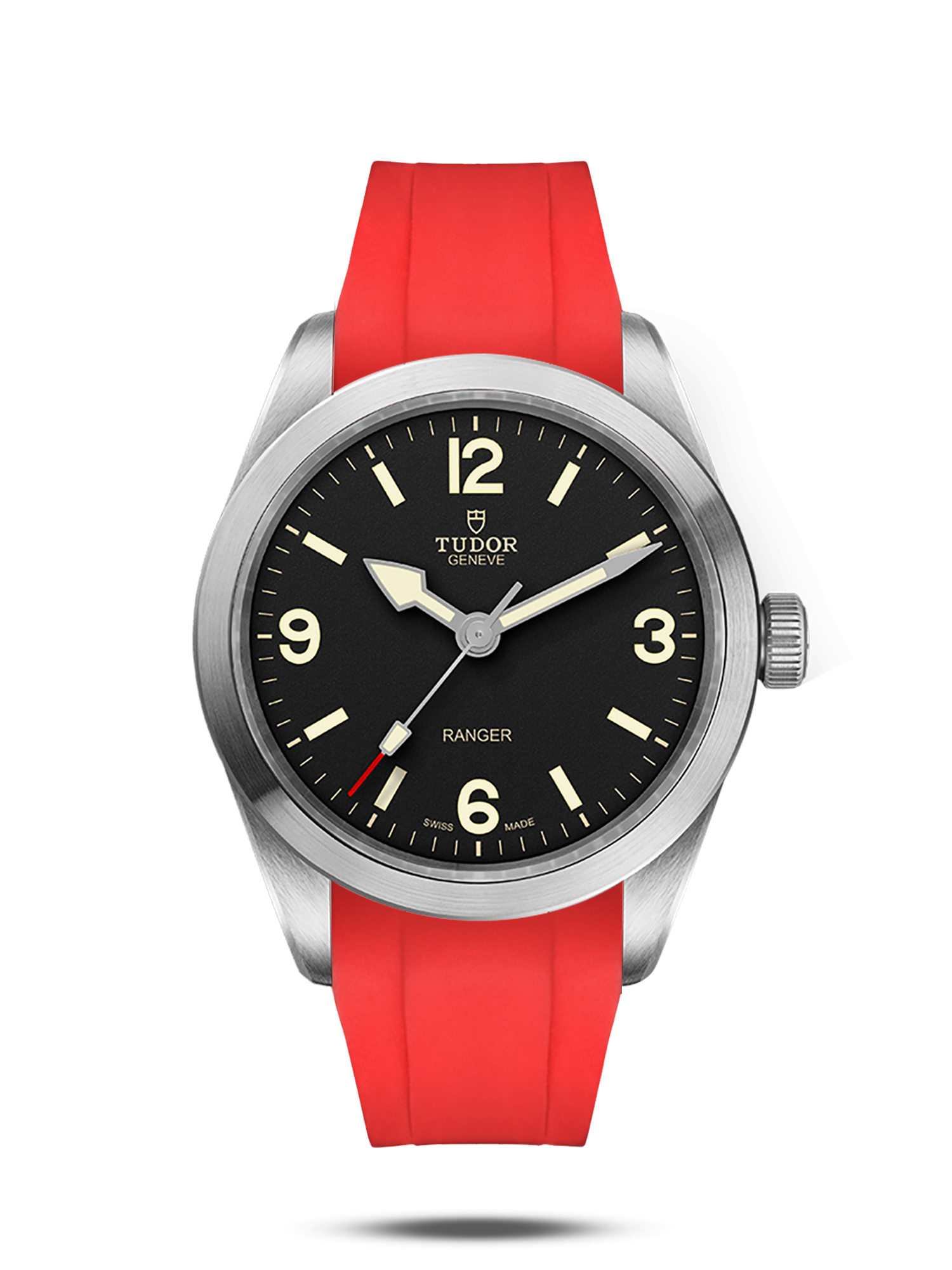 Tudor Ranger with Red Rubber Strap