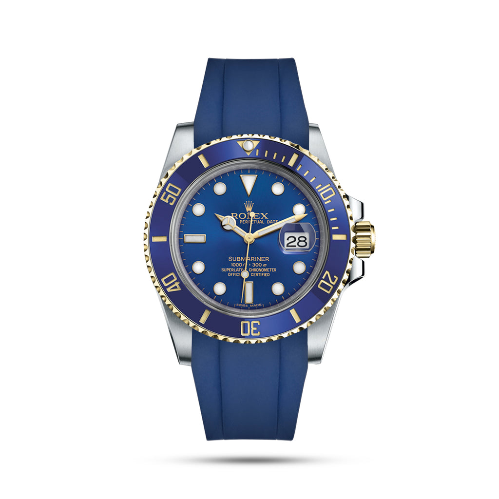 Submariner Blue Rubber Strap for Rolex Vanguard Straps