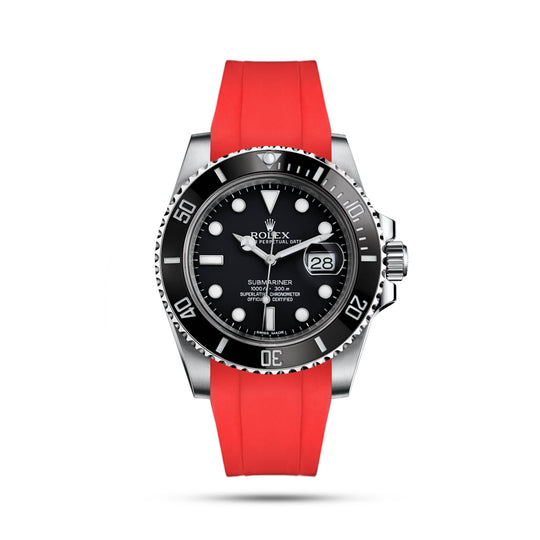 Rolex Submariner with Red Rubber Strap