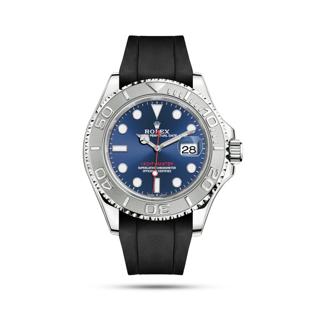 Black Rubber Strap for Yacht Master