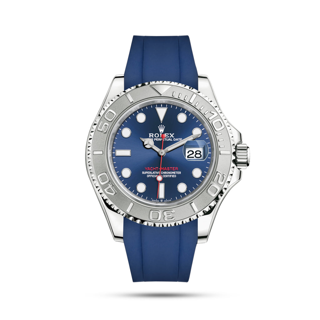 Blue Rubber Strap for Yacht Master